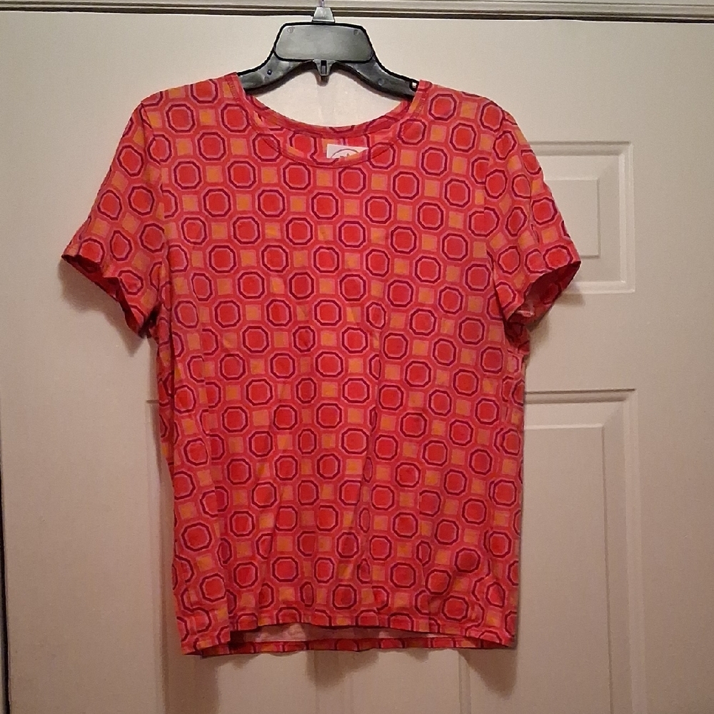 Geometric Patterned Tory Burch Tee - image 1